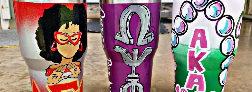 Fraternity and Sorority custom Tumblers